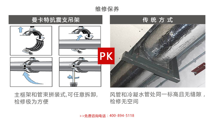 曼卡特抗震支架维修保养更高效！