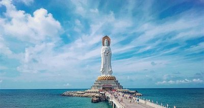 三亚南海观音景区：水下粘贴碳纤维布，护佑碧海蓝天